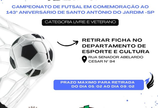 INSCRIÇÕES ABERTAS ⚽⚽⚽