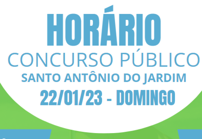 HORÁRIO CONCURSO PÚBLICO 