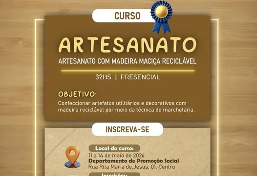 Curso de Artesanato com Madeira Maciça Reciclável!