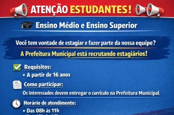 VAGA PARA ESTÁGIO